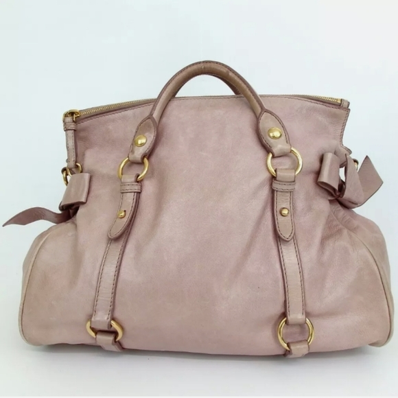 AUTHENTIC MIU MIU 197 2-WAY LOGO HARDWARE HANDBAG - Picture 11 of 11